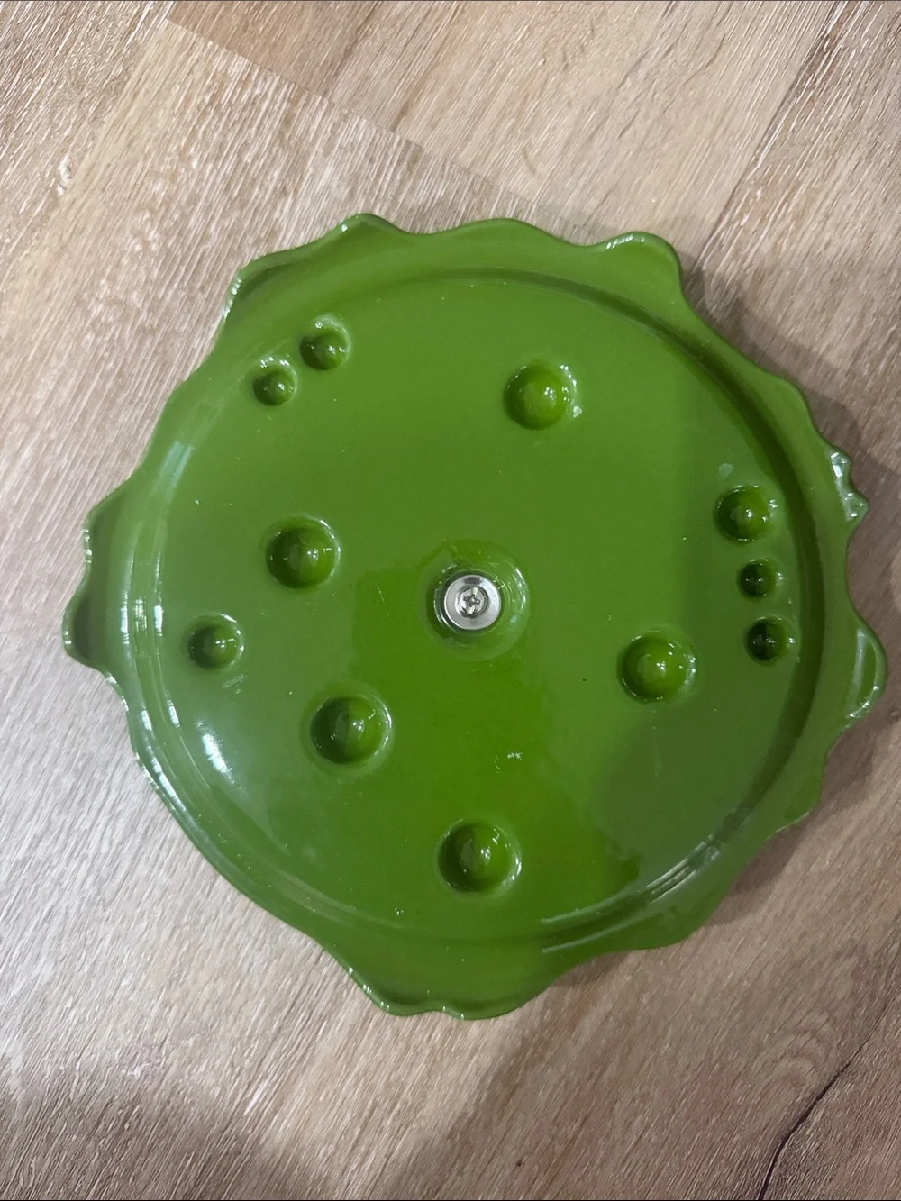 Smith & Clark Cast iron cauldron 4qt pot with green witch's brew Halloween lid